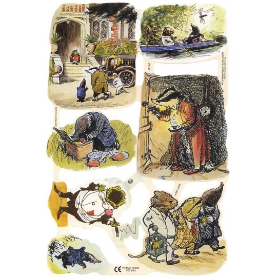 Wind in the WIllows Die-cut Scraps ~ England